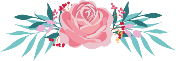 Transparent Garden Roses Floral Design Cut Flowers Flower Pink for Valentines Day