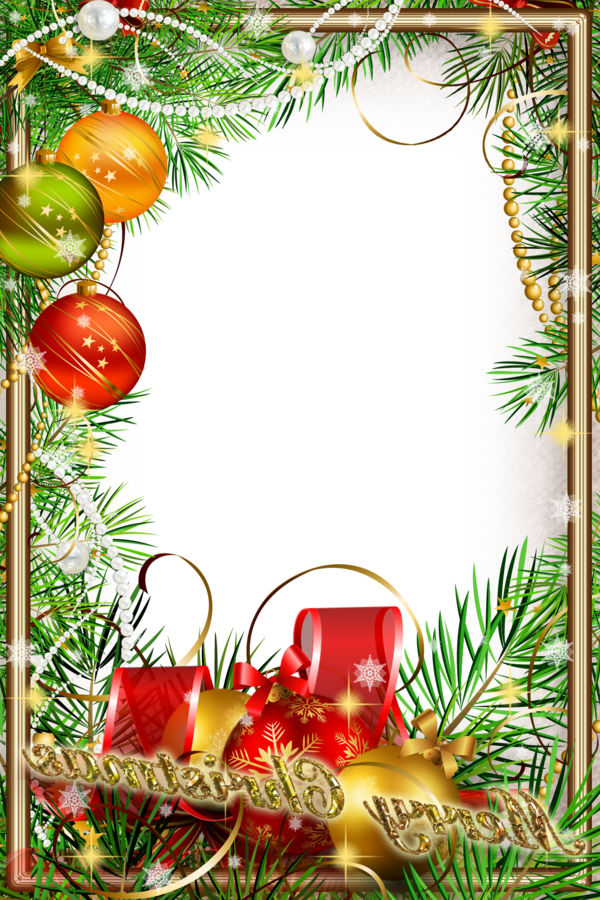Transparent Christmas Holiday Christmas Tree Fir Picture Frame for Christmas