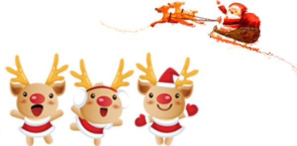 Transparent Reindeer Santa Claus Christmas Food Deer for Christmas