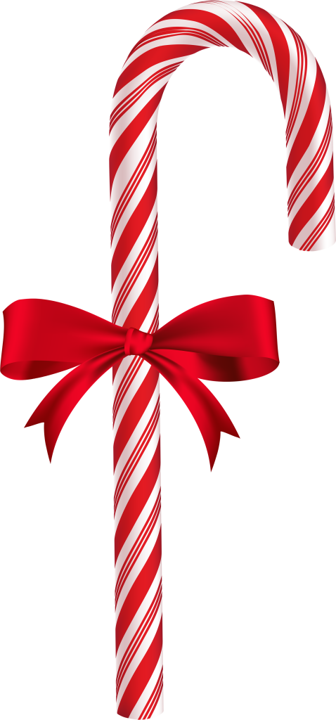 Transparent Candy Cane Stick Candy Christmas Red Line for Christmas