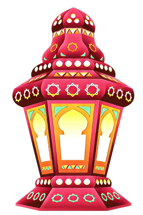 Transparent Ramadan Fanous Lantern Birthday Candle for Ramadan