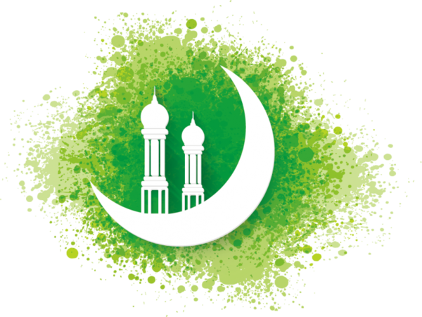 Transparent Eid Mubarak Ramadan Eid Alfitr Green Text for Ramadan
