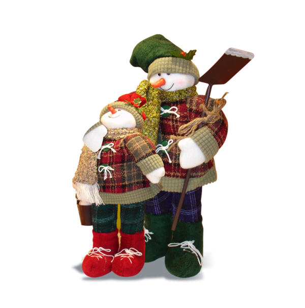 Transparent Snowman Snow Shovel Christmas Ornament Figurine for Christmas