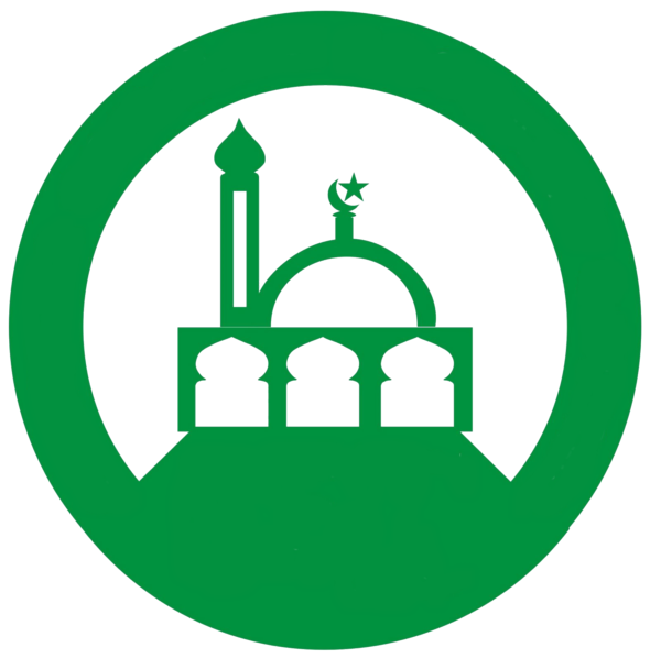 Transparent Halal Islam Mosque Green Circle for Ramadan