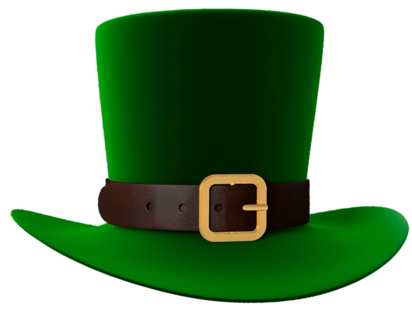 Transparent Shamrock Leprechaun 17 March Green Hat for St Patricks Day