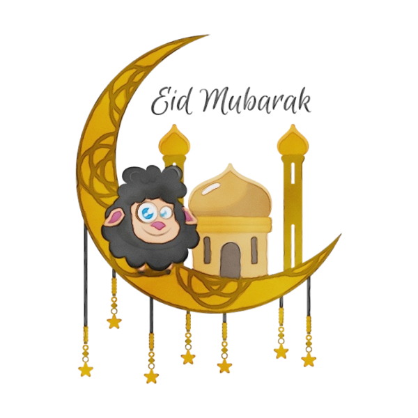 Transparent Sheep Eid Alfitr Eid Aladha Cartoon Yellow for Ramadan