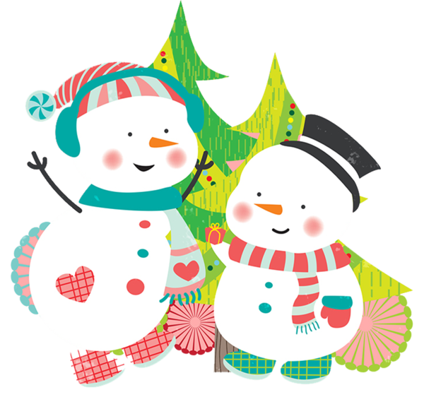 Transparent Snowman Drawing Cartoon Christmas Decoration for Christmas
