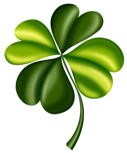 Transparent Fourleaf Clover Clover Shamrock Plant Leaf for St Patricks Day