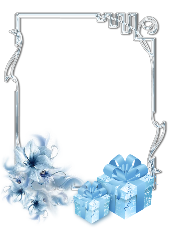 Transparent Borders And Frames Christmas Day Picture Frames Blue Jewellery for Christmas