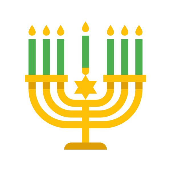 Transparent Menorah Hanukkah Judaism for Hanukkah