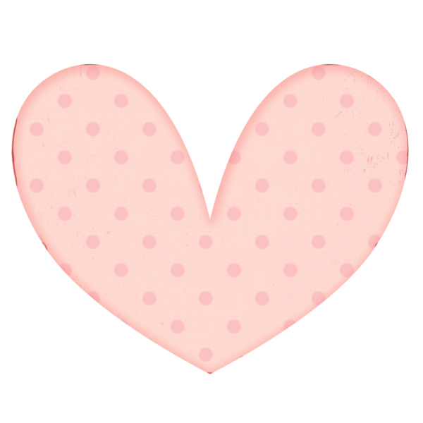 Transparent Heart Pink Polka Dot for Valentines Day