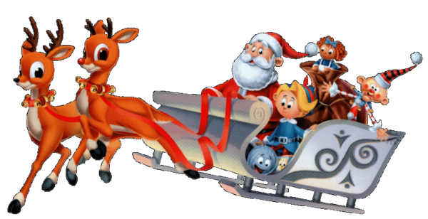 Transparent Santa Claus Rudolph Reindeer Deer for Christmas