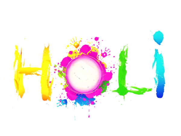 Transparent Image Editing Logo Text Circle for Holi