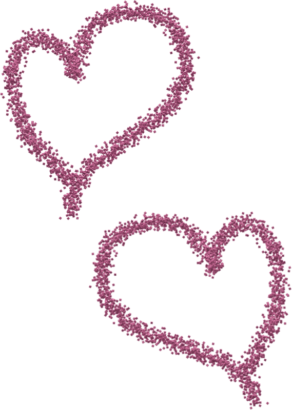 Transparent Heart Love Particle Pink for Valentines Day