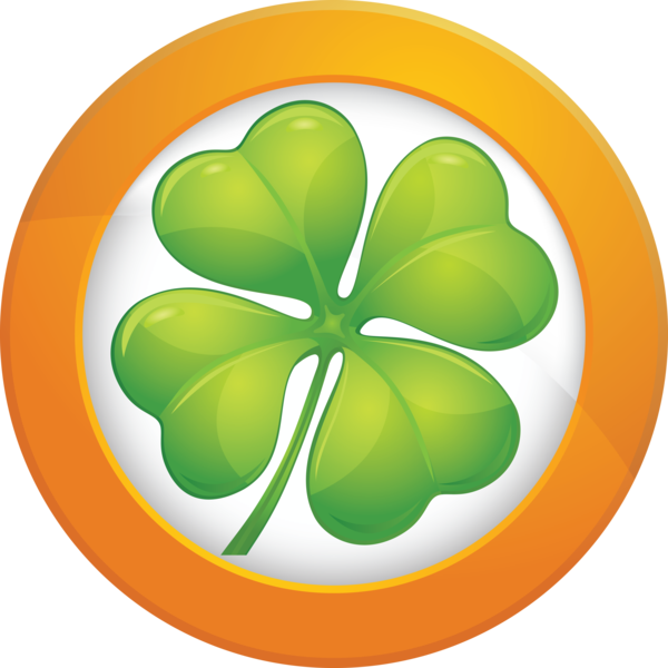Transparent Clover Fourleaf Clover Symbol Leaf for St Patricks Day