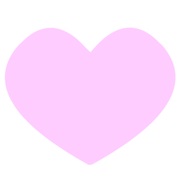 Transparent Heart Color Light Pink for Valentines Day