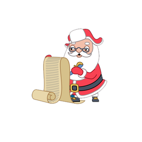Transparent Santa Claus Wish List Christmas Holiday Christmas Ornament for Christmas