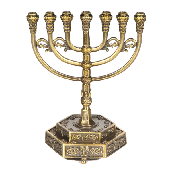 Transparent Menorah Temple Holy Land Candle Holder for Hanukkah