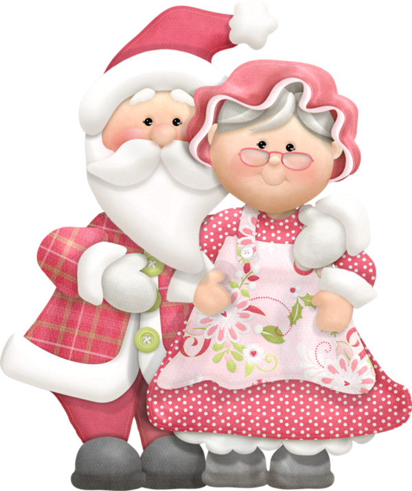 Transparent Santa Claus Christmas Ornament Mrs Claus Doll for Christmas