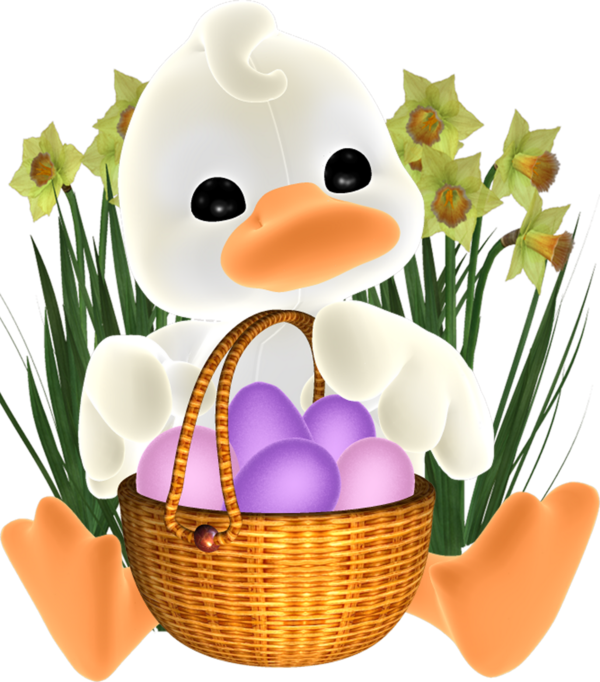 Transparent Easter Holiday Animation Flower Water Bird for Easter