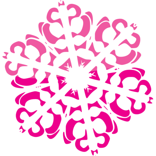 Transparent Snowflake Snow Visual Arts Pink for Christmas