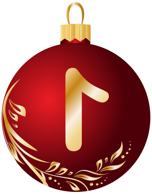 Transparent Christmas Christmas Ornament Number Symbol for Christmas