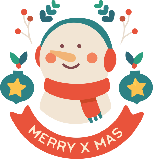 Transparent christmas Happy Sticker Smile for Snowman for Christmas