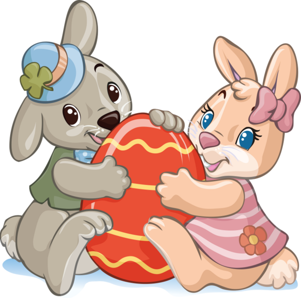 Transparent Easter Bunny Rabbit Easter Cartoon for Easter
