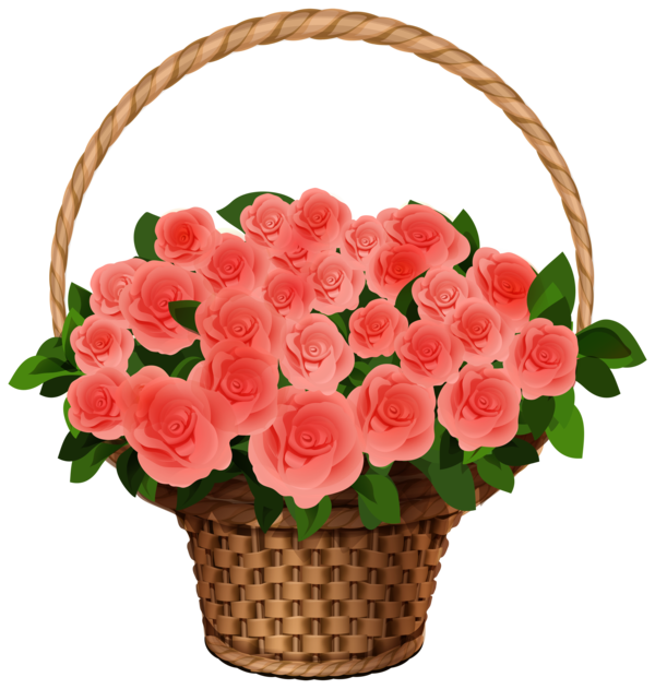 Transparent Garden Roses Floral Design Flower Pink for Valentines Day