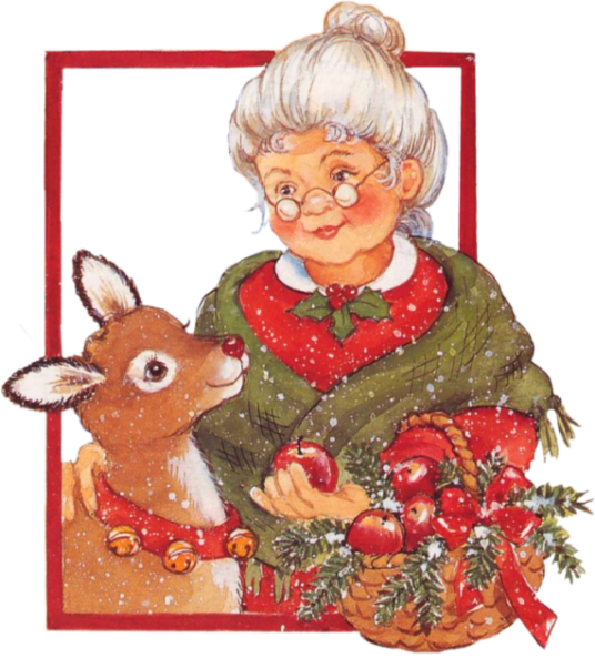 Transparent Christmas Ornament Reindeer Mrs Claus Deer for Christmas