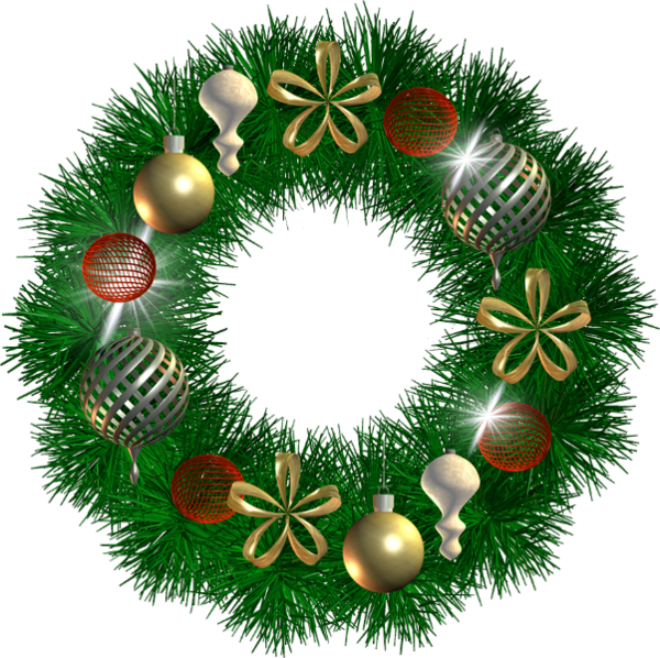 Transparent Christmas Wreath Kerstkrans Evergreen Fir for Christmas