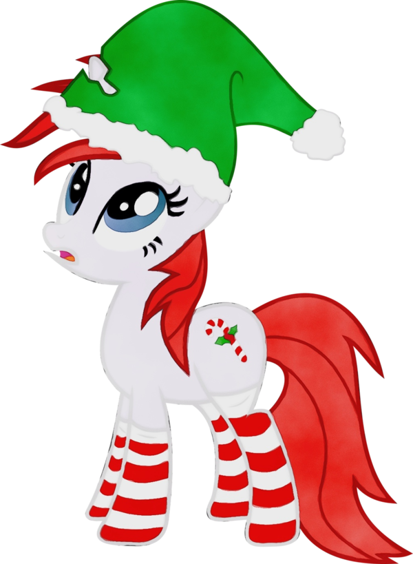 Transparent Christmas Tree Horse Christmas Cartoon for Christmas