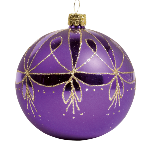 Transparent Cute Cat Christmas Christmas Ornament Purple for Christmas