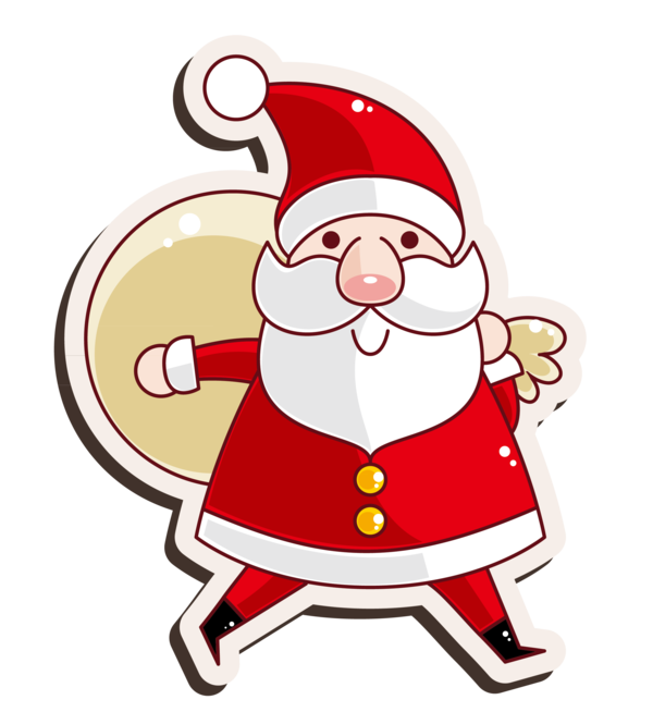 Transparent Santa Claus New Year Cartoon Christmas Ornament Christmas Decoration for Christmas