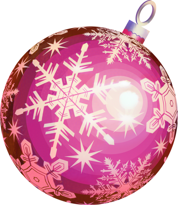 Transparent Christmas Ornament Pink M Christmas Day Pink for Christmas