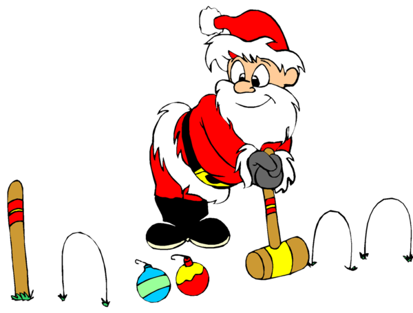 Transparent Santa Claus Croquet Christmas Day Cartoon for Christmas