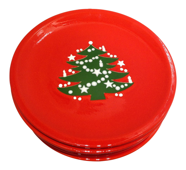 Transparent Plate Christmas Tree Tableware Christmas Ornament Dishware for Christmas