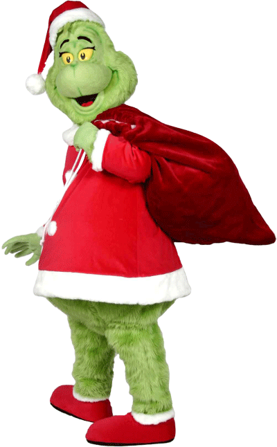 Transparent How The Grinch Stole Christmas Grinch Costume Mascot for Christmas