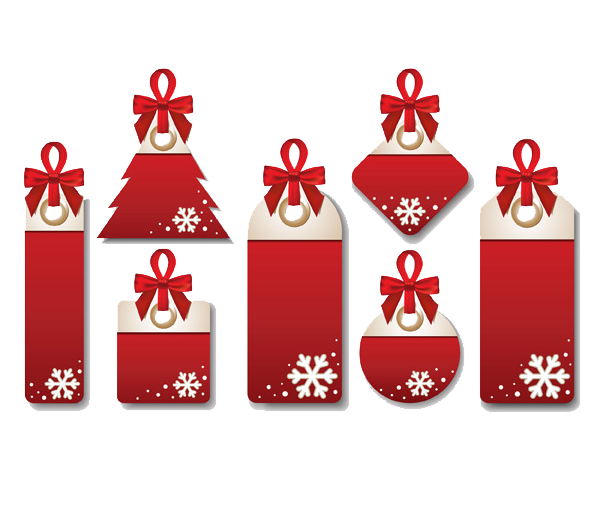 Transparent Christmas Label Gift Christmas Decoration Text for Christmas