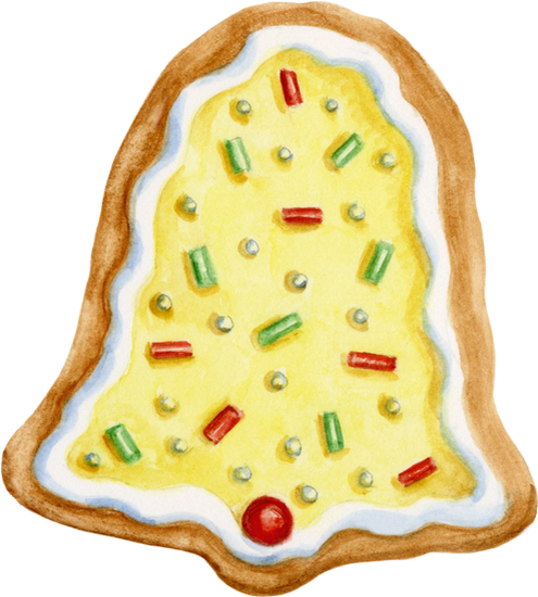 Transparent Christmas Day Biscuits Sugar Cookie Food Dish for Christmas