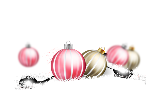 Transparent Snow Christmas Christmas Ornament Pink for Christmas