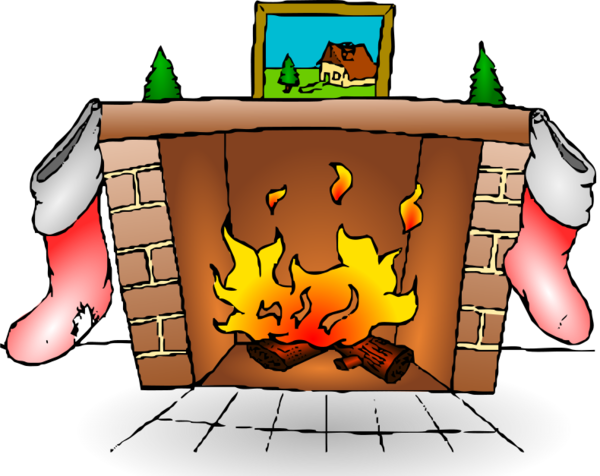 Transparent Santa Claus Fireplace Christmas Stockings Recreation Cartoon for Christmas