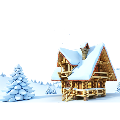 Transparent Gingerbread House Santa Claus Christmas Fir Holiday for Christmas