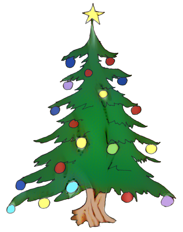 Transparent Christmas Tree Santa Claus Christmas Day Colorado Spruce for Christmas