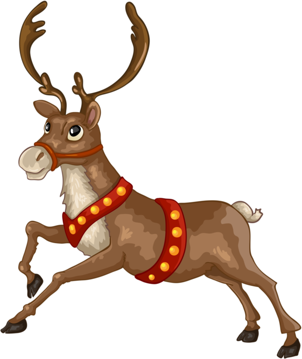 Transparent Mrs Claus Reindeer Ded Moroz Deer for Christmas