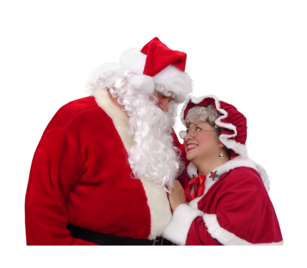 Transparent Santa Claus Mrs Claus Ded Moroz Lap for Christmas