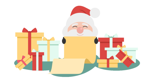 Transparent Santa Claus Christmas Letter for Christmas
