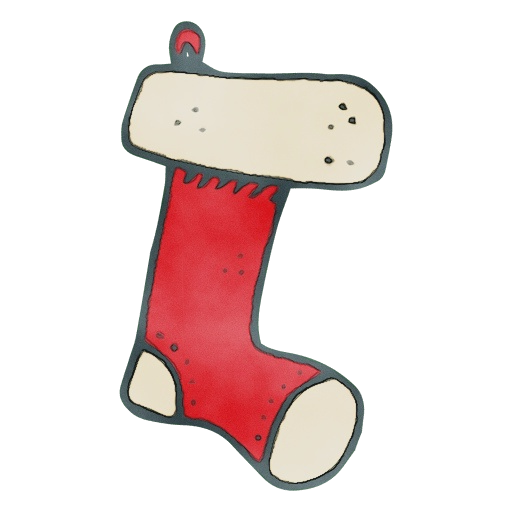 Transparent Christmas Stocking Red Footwear for Christmas