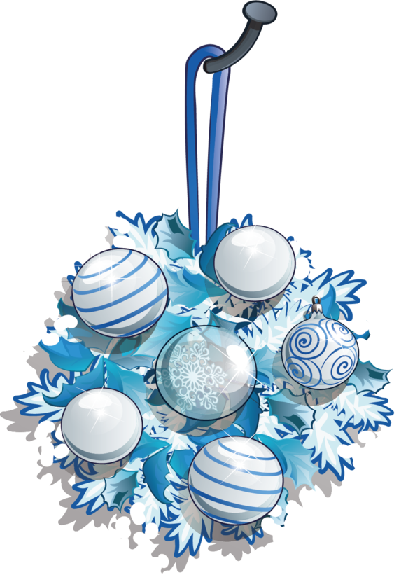 Transparent Christmas Ornament Christmas Snowflake Blue And White Porcelain Material for Christmas