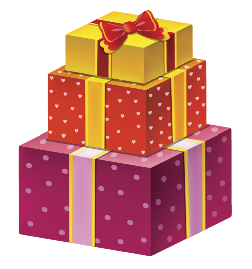 Transparent Gift Birthday Christmas Box Magenta for Christmas